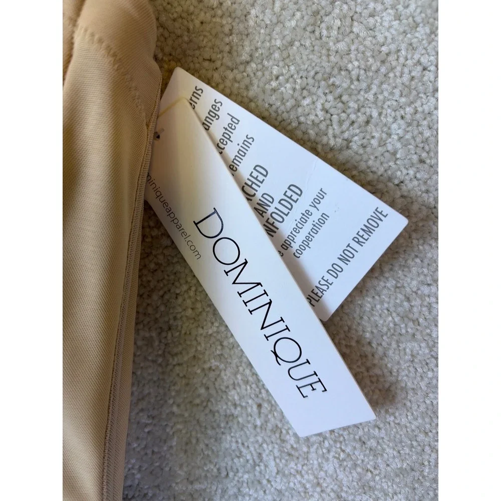 Dominique Ariel Strapless Corset Bra Womens 34A Nude Plunge Longline 8950 NEW